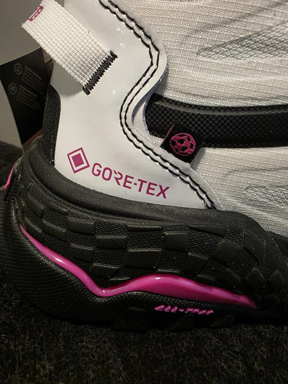 Vans MTE White & Black High-Top Sneakers with Pink Logo